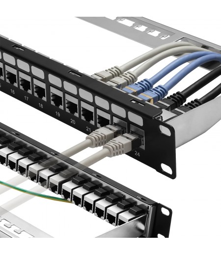 CAT6 24PORT PATCH PANEL LOADED